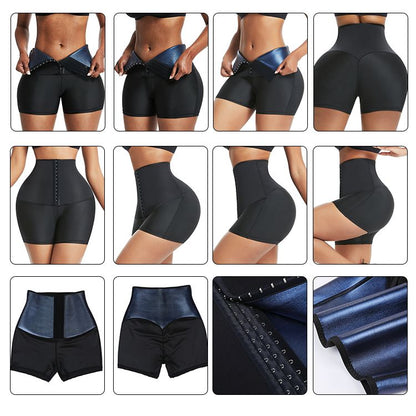 High-Waisted Neoprene Waist Training Shorts for Women